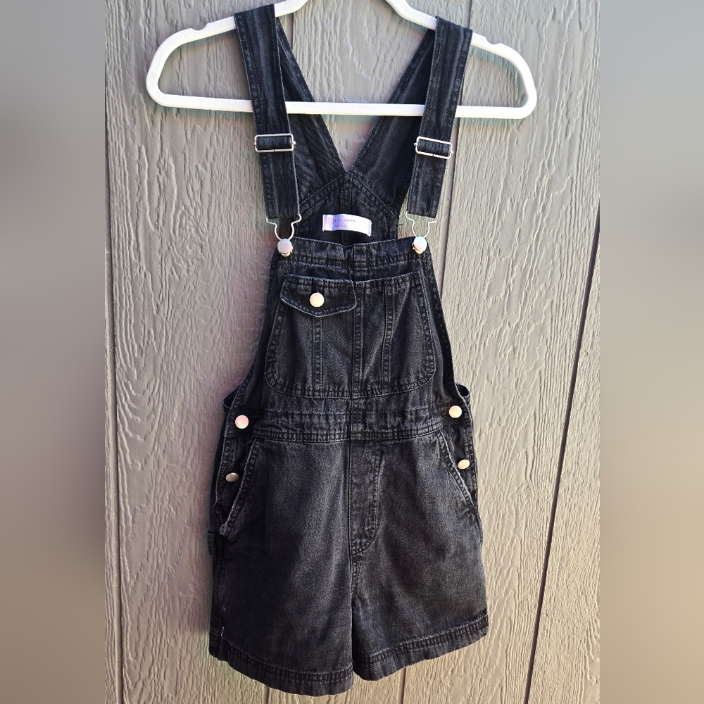 No Boundaries Black Denim Shortalls